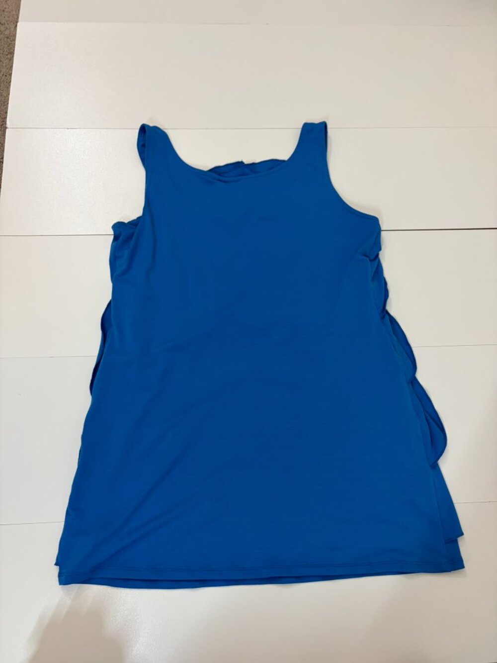 Blue Ruffle Tank Top - Picture 2 of 2